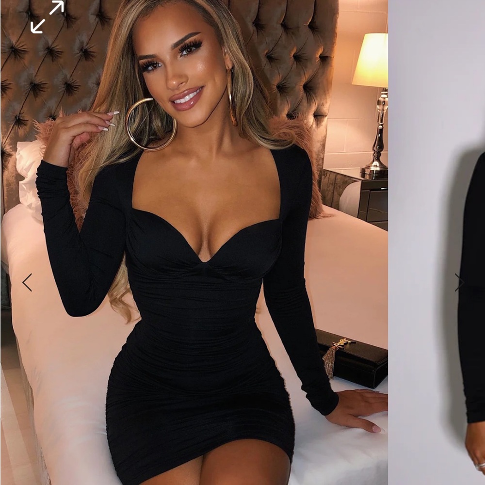 NWT FRANCESCA MINI DRESS - BLACK (s)